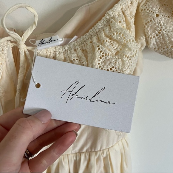 ADEIRLINA Vendela Cottagecore Puff Sleeve Praire Midi Dress - Picture 9 of 12